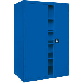 Elite Heavy Duty Storage Cabinet, 22 Gauge, 46"W x 24"D x 72"H, Blue