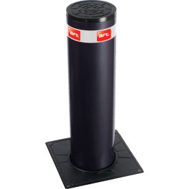 Automated Retractable Security Bollard, 7-5/8" Dia., Black