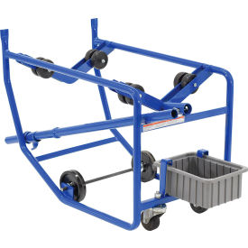 4-Wheel Steel Revolving Drum Cart, Polyolefin Wheels, 1000 lb Capacity