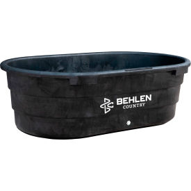 Rigid Poly Stock Tank, 300 Gallon, 81"L x 46-1/2"W x 25-1/2"H, Black