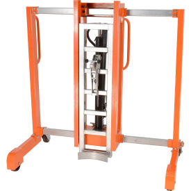 Steel Pallet Straddling Drum Truck Fits 13 to 55 Gallon Drums, 700 lb Capacity