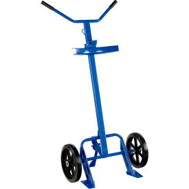 2-Wheel Steel Barrel/Drum Truck, Mold-On Rubber Wheels, 800 lb Capacity
