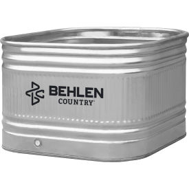 Country Square Tank, Nested In 2, 120 Gallon Capacity, 34"L x 34"W x 23-1/2"H, Galvanized