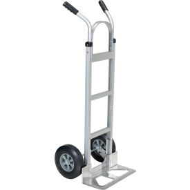 Aluminum Dual Handle Deluxe Hand Truck, Hard Rubber Wheels, 500 lb. Capacity
