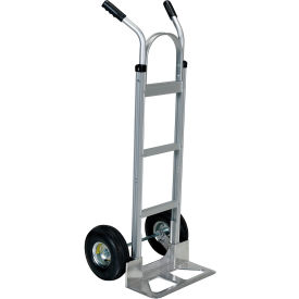 Aluminum Dual Handle Hand Truck, Pneumatic Wheels, 500 lb Capacity