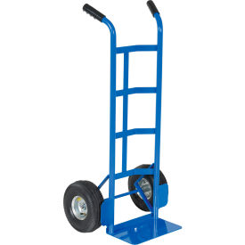 Steel Dual Handle Hand Truck, Pneumatic Wheels, 500 lb Capacity