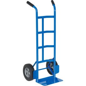 Steel Dual Handle Hand Truck, Hard Rubber Wheels, 500 lb. Capacity