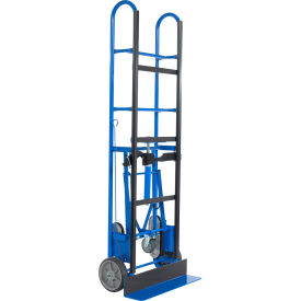 Ratchet Appliance Cart with Thermo Plastic Rubber Wheels, 1200 lb. Cap., 66"H, Blue