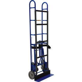 Ratchet Appliance Cart with Thermo Plastic Rubber Wheels, 1200 lb Capacity, 72"H, Blue
