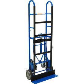 Ratchet Appliance Cart with Thermo Plastic Rubber Wheels, 1200 lb Capacity, 60"H, Blue