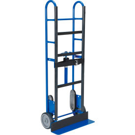 Ratchet Appliance Cart with Thermo Plastic Rubber Wheels, 750 lb Capacity, 59"H, Blue