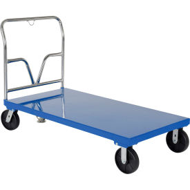 Steel Platform Truck, 8" Glass-Filled Nylon Casters, 65-1/2" x 30", 3600 lb Capacity