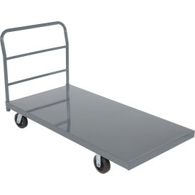 Steel Smooth Deck Platform Truck, 6" Mold-On-Rubber Casters, 66" x 30", 2000 lb. Cap.