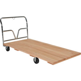 Hardwood Platform Truck, 6" Mold-On Rubber Wheels, 74" x 36", 1600 lb Capacity
