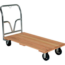 Hardwood Platform Truck, 6" Mold-On Rubber Wheels, 50" x 24", 1600 lb. Capacity