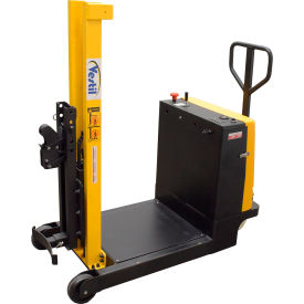 Manual Drive Powered Lift Counter Balanced Drum Stacker, 12V, 54" Lift, 700 lb. Cap.