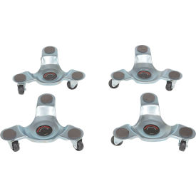 Steel Leg Dolly, Polypropylene Swivel Wheels, 300 lb. Capacity, Set of 4