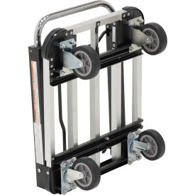 Aluminum Folding Platform Truck, 4" Hard Rubber Wheels, 28" x 16", 300 lb Capacity