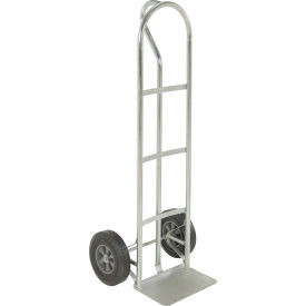 Galvanized Steel P-Handle Truck, Hard Rubber Wheels, 500 lb Capacity