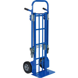 Steel Convertible Hand Truck w/ Pneumatic & Solid Rubber Wheels, 500 lb. Cap., 58-1/4"H