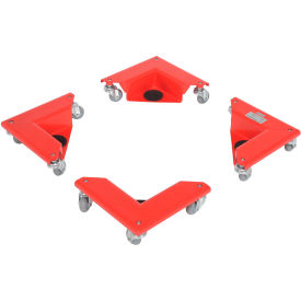 Steel Corner Mover Dolly, 300 lb Capacity, Set of 4
