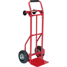 Steel Convertible Hand Truck with Pneumatic & Solid Rubber Wheels, 500 lb. Cap., 48"H