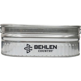 Utility Tank with Handles, 25 Gallon Capacity, 33-1/2"L x 18"W x 12"H, Galvanized