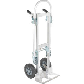 Aluminum Convertible Hand Truck with Hard Rubber Wheels, 500 lb. Capacity