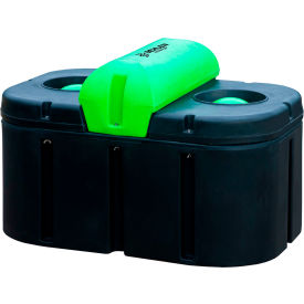 SF-2C Super 2-Hole Energy Free Cattle Waterer, Black/Green
