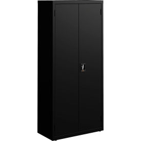 Storage Cabinet, 22 - 24 Gauge, 30"W x 15"D x 66"H, Black