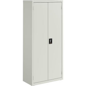 Storage Cabinet, 22 - 24 Gauge, 30"W x 15"D x 66"H, Light Gray