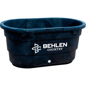Rigid Poly Stock Tank, 100 Gallon Capacity, 52-3/4"L x 31-1/2"W x 25"H, Black
