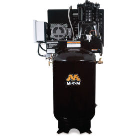 Simplex Two Stage Vertical Air Compressor, 5 HP, 80 Gal. Cap., 175 PSI, 3PH, 200V