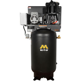 Simplex Two Stage Vertical Air Compressor, 5 HP, 80 Gal., 175 PSI, 1PH, 230V
