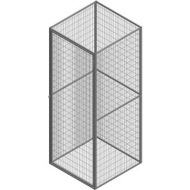TSL-FW 1-Tier Storage Locker with Mesh Back, Starter Unit, 36"W x 49"D x 93"H, Gray
