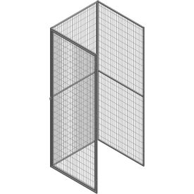 1-Tier Storage Locker with Mesh Back, Add-On Unit, 36"W x 49"D x 93"H, Gray