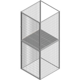 TSL-FW 2-Tier Storage Locker with Open Back, Starter Unit, 36"W x 37"D x 93"H, Gray