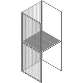 2-Tier Storage Locker with Open Back, Add-On Unit, 48"W x 49"D x 93"H, Gray