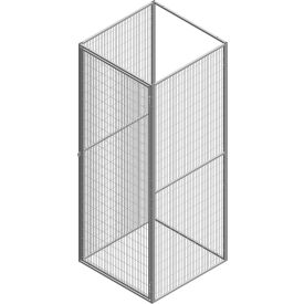 1-Tier Storage Locker with Open Back, Starter Unit, 36"W x 49"D x 93"H, Gray