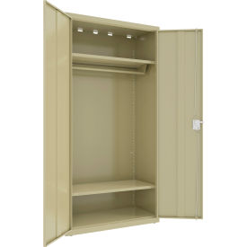 All-Welded Wardrobe Cabinet, 36"W x 18"D x 72"H, Putty
