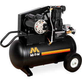 Single Stage Air Compressor, Horizontal, 20 Gallon, 8.2 CFM, 90 PSI, 2 HP, 120V
