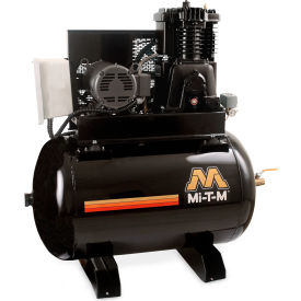 Simplex Two Stage Horizontal Air Compressor, 7-1/2 HP, 80 Gal. Cap., 175 PSI, 1PH, 230V