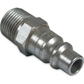 Air Compressor Quick Coupler Plug, 3/8" Industrial Interchange Style, 3/8" MPT