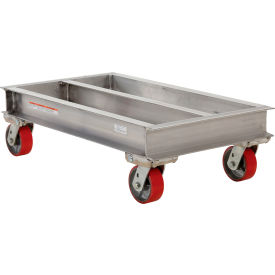 Aluminum Channel Dolly with Poly-On-Steel Casters, 2000 lb Capacity, 36" x 24"