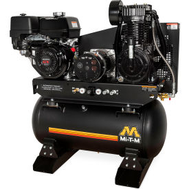 Stationary Air Compressor/Generator Combo, 30 Gal. Cap., 389cc Honda OHV, Recoil Start