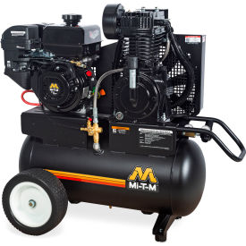 Portable Air Compressor, 20 Gallon Capacity, 300cc OHV, Recoil Start
