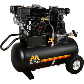 Single Stage Air Compressor w/ 196cc Honda GX200 OHV Engine, 20 Gal. Cap., Recoil Start