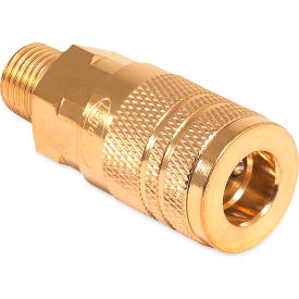 Air Compressor Quick Coupler Socket, 1/4" Industrial Interchange Style, 1/4" MPT