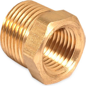 Air Compressor Bushing, 1/4" Female x 3/8" Male Hex Brass