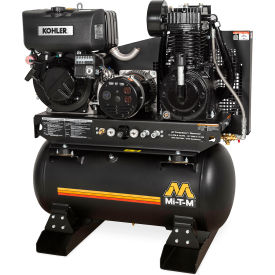Stationary Air Compressor/Generator Combo, 30 Gal Cap, Kohler KD440 OHV, Electric Start